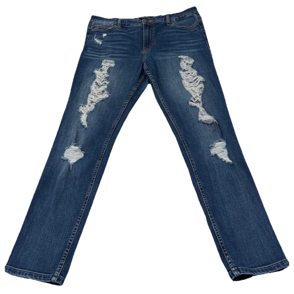 Hollister Women’s Distressed Skinny Jeans Size S Medium Wash Stretch Denim